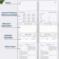 Carnet de Prières Chrétien Personnalisé – Journal Devotionnel Biblique avec Conception OEM Personnalisée, Couverture Rigide en Papier, Format A5 PP