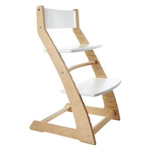 Chaise haute en <span class=keywords><strong>bois</strong></span> |   Siège pour tout-petit réglable <span class=keywords><strong>et</strong></span> évolutif |   Parfait pour les cuisines modernes <span class=keywords><strong>et</strong></span> minimalistes, <span class=keywords><strong>bois</strong></span> naturel <span class=keywords><strong>et</strong></span> <span class=keywords><strong>blanc</strong></span> - Product Image 1