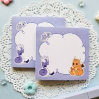 Papeterie Scolaire Blocs-Notes Adhésifs Personnalisés Kawaii – Blocs de Papier Détachables en Cube, Mini Bloc-Notes Mémo
