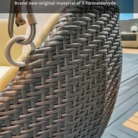 Fauteuil suspendu en rotin en forme de nid d'oiseau, chaise berçante pour la maison, chaise suspendue en forme d'œuf pour balcon intérieur