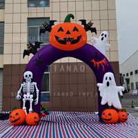 Arche gonflable de citrouille Porte gonflable de citrouille Arche gonflable d'Halloween pour les jours d'Halloween
