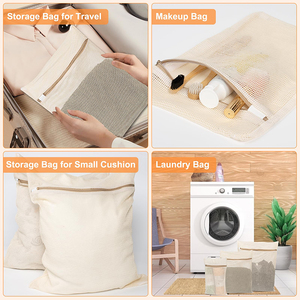 OEM ODM Kuoshi Custom Different Size Polyester Travel Reusable <strong>Net</strong> Mesh Wash Laundry Bag With Zipper - Product Image 5