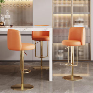 Nordic style <b>height</b>-<b>adjustable</b> swivel bar <b>stool</b> lightweight and luxurious dining room home kitchen high <b>stool</b> bar furniture - Product Image 5