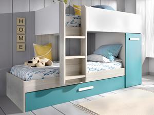 <span class=keywords><strong>Cama</strong></span> Litera Infantil de <span class=keywords><strong>Roble</strong></span> Claro Fantástico, Muebles para Niños y Bebés con <span class=keywords><strong>Cama</strong></span> <span class=keywords><strong>Nido</strong></span> y Armario para Dormitorio, Superventas - Product Image 3