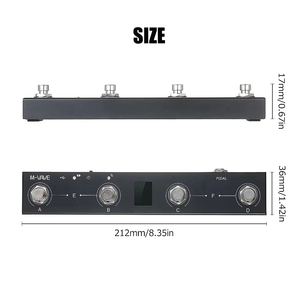 M-VAVE ช็อกโกแลตบลูทูธ <span class=keywords><strong>MIDI</strong></span> ฟุตคอนโทรลเลอร์, สวิตช์ 4 ตัว, แป้นเหยียบไร้สายพร้อมการควบคุมผ่านแอป, การพลิกแผ่น, การควบคุม DAW - Product Image 2