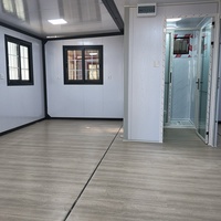 Villa conteneur préfabriquée extensible à double aile de 20 pieds, finition grain de bois, bien ventilée, ensemble complet pour vacances en famille – Meilleures ventes