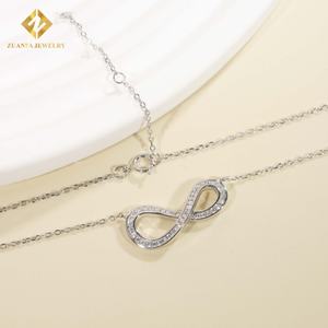 Collares con Dijes Infinitos de Moda, Collares de Plata de Ley 925 con Moissanita para Fiestas de Mujeres - Product Image 5