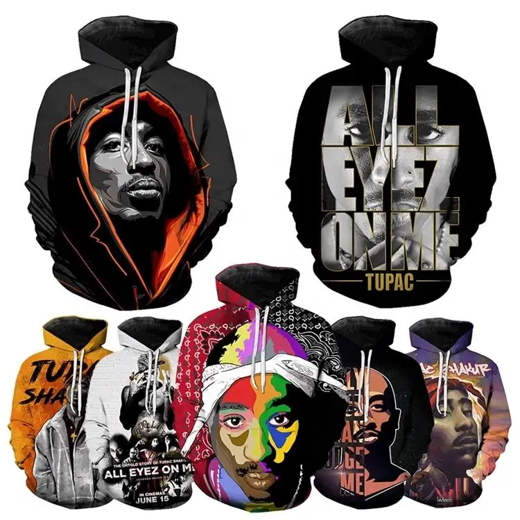 Entrega rápida 2023 rapero Bob cantante estrella impresa para impresión Digital 3D sudaderas con capucha hombres todo estampado OEM ODM personalizado HOODY