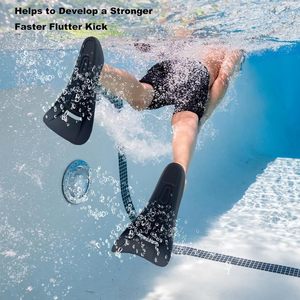 <span class=keywords><strong>Aletas</strong></span> de entrenamiento de natación para adultos, cómodas <span class=keywords><strong>aletas</strong></span> flotantes de hoja corta, tamaño de viaje conveniente, <span class=keywords><strong>buceo</strong></span> de esnórquel de silicona - Product Image 5