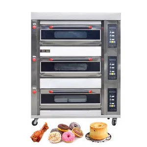 Low Price Big Size Bakery Gas 1 Deck 2 Tray 2 Deck 3 Tray Food Industrial Electric Oven for Pizza