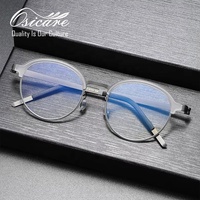 Monturas de Gafas Ópticas de Titanio para Hombre, Diseño Coreano Y2K, de Alta Calidad, Marca de Moda, de Lujo