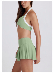 Nuovo arrivato set Fitness da <span class=keywords><strong>palestra</strong></span> per donne sport da ginnastica 6 pezzi set di pantaloncini con collo attorcigliati <span class=keywords><strong>tuta</strong></span> da Yoga da Tennis - Product Image 4