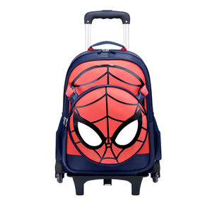 スパイダーマン漫画アニメーションバックパックローリングトロリーホイール付き防水生徒用バッグ小学校男の子用 - Product Image 4