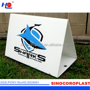 Forma personalizada PP tablero de señal de plástico corrugado impresión <span class=keywords><strong>Coroplast</strong></span> Yard signos 18x24 H estacas publicidad al aire libre - Product Image 6