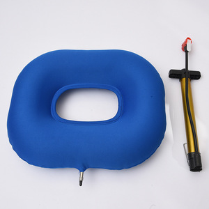 เบาะรองนั่งแบบเป่าลมทรงกลมสีฟ้าพร้อมรูสำหรับลดแรงกดและป้องกันแผลกดทับ - Product Image 3