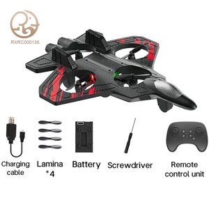 Drone Ricaricabile con Luci Colorate Resistente agli Urti con Quattro Eliche Aeroplano Telecomandato Giocattolo Acrobatico in Schiuma - Product Image 4