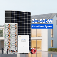 Système solaire hybride haute tension Solis 30kW 40kW 50kW, panneaux solaires avec batterie et onduleur, kit complet, système d'énergie solaire
