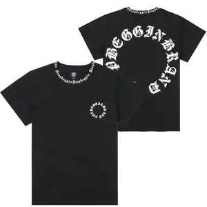 Модная брендовая черная футболка с 3d принтом на заказ, футболка из пенополиуретана и чесаного хлопка