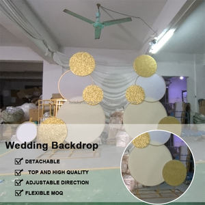 Lida ห่วงโลหะติดผนังทรงกลม LED สีสันสดใสสำหรับงานแต่งงาน - Product Image 4