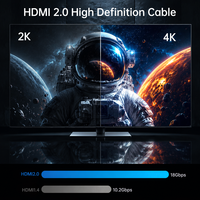4K HDMI 2.0b Kablo 18Gbps Yüksek Hızlı HDR HDCP 2.2 48 Bit Derin Renkli Video Kablosu TV Projektör Monitör Konsolu için