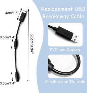 Cable USB con Conector Desmontable, Adaptador USB Compatible con el Controlador con Cable de Microsoft Xbox 360, <span class=keywords><strong>Guitar</strong></span> <span class=keywords><strong>Hero</strong></span>, Rock Band - Product Image 3