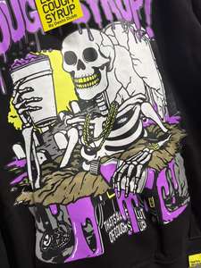 Eso es un montón horrible de COUPH SYRUP de alta calidad 100% algodón al por mayor High Street Alphabet Trendy Brand Loose Casual Hoodie - Product Image 3