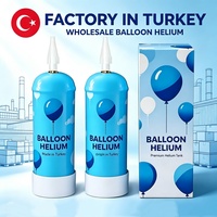Kit de gonflage de ballons à l'hélium - Cylindre d'hélium de 0,6 L pour ballons en latex et en aluminium, pour les remises de diplômes, les baby showers et les fêtes