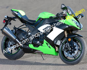 Kit de Carenado para <span class=keywords><strong>Kawasaki</strong></span> <span class=keywords><strong>NINJA</strong></span> <span class=keywords><strong>ZX</strong></span>-<span class=keywords><strong>10R</strong></span> <span class=keywords><strong>ZX</strong></span> <span class=keywords><strong>10R</strong></span> ZX10R 08 09 10 2008 2009 <span class=keywords><strong>2010</strong></span> Motocicleta Verde Blanco Negro Accesorios de Carrocería - Product Image 1