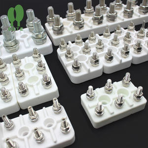 كتلة طرفية لمحرك السيراميك المزجج من الستيتيت العازل بدرجة حرارة عالية مخصصة ، كتلة طرفية لمحرك بورسلين كهربائي - Product Image 3