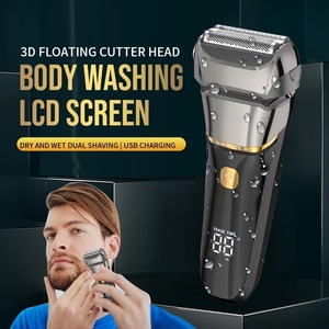 Rasoir électrique puissant pour hommes, rasoir électrique facial humide et sec, tondeuse à barbe et à cheveux, machine à raser à lames pour hommes, rechargeable - Product Image 2