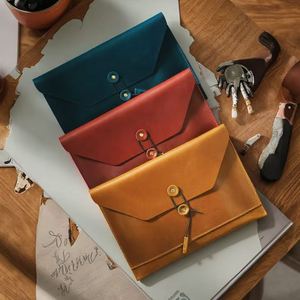 Maletín para Portátil de Cuero Genuino de 10.9*7.68' Duradero y Moderno, Funda para PC de Piel de Vaca, Portadocumentos, Tablet, Cuaderno - Product Image 2