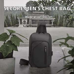 Men's Business USB Charging Crossbody <b>Bag</b> Waterproof Single-shoulder Backpack <b>Large</b>-capacity Multi-pocket <b>Messenger</b> <b>Bag</b> - Product Image 2