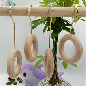 Beechwood Pants Hooks S Shape Solid Wood Clothing <b>Hangers</b> For <b>Trousers</b> Home Use Reusable Apparel Accessories - Product Image 1