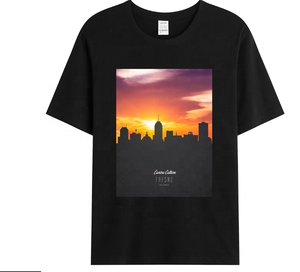 T-shirt court vintage double couche gris délavé style streetwear col rond manches courtes décontracté 100 % coton en gros - Product Image 6