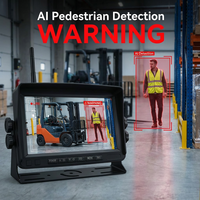 Système de caméra de recul pour chariot élévateur sans fil numérique AHD avec moniteur DVR portable TFT 7 pouces, base magnétique et vision nocturne IR, garantie 1 an
