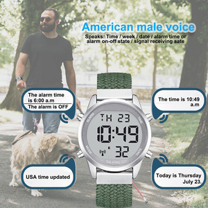 Atomic Digital English Talking Watch Facile à voir pour les personnes âgées Heure et date automatiques Grands nombres Fort et clair - Product Image 3