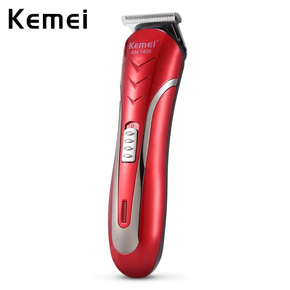 Kemei 1409 New Rechargeable Electric Hair Clipper 4 Free combs for Use with Hair Shaver For Adults and Children