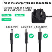 Adaptor Daya Dinding DC 12V 1A untuk Lampu LED Strip, TV Box, Speaker, Router, Peralatan Rumah Tangga, Audio