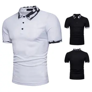 Men's Polo Shirt New Men's Camouflage Rib Neck Fashion Short Sleeve Wholesale