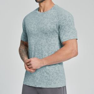 <span class=keywords><strong>T</strong></span>-Shirt da Allenamento per Uomo, Senza Cuciture, Jacquard, Abbigliamento Fitness, Asciugatura Rapida, Manica Corta, per Corsa e Sport all'Aperto, Personalizzabile - Product Image 3