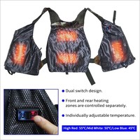 Chaleco Térmico USB Impermeable de Camuflaje Transpirable para Caza y Pesca, Calentador Corporal para Exteriores