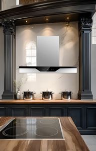 Nouvelle <span class=keywords><strong>Hotte</strong></span> de Cuisine Murale avec Boîtier en Acier Inoxydable et Verre Trempé - Product Image 6