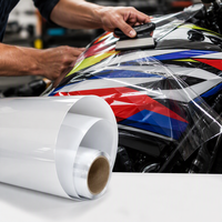 Rouleau de film de plastification à froid transparent 12 mil, adhésif permanent, protection pour autocollants de moto, matériau d'affiche brillant et imperméable