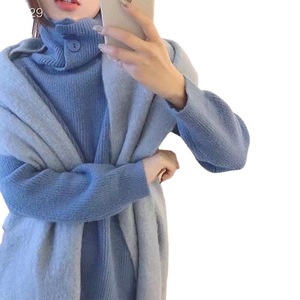 Unisex Cashmere Feel Plain Solid Color <strong>Scarf</strong> <strong>Paisley</strong> <strong>Pashmina</strong> Silk <strong>Scarf</strong> With Fringe - Product Image 2