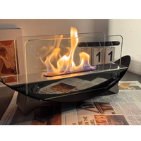 Lampes à bioéthanol en acier inoxydable moderne, revêtement poudré, forme originale, sur mesure, pour table, usage décoratif pour les fêtes
