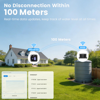 Capteur de niveau d'eau intelligent à ultrasons alimenté par énergie solaire WiFi Tuya OEM avec surveillance à distance via application