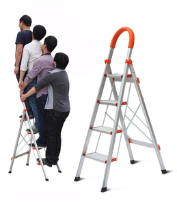 Escaleras plegables de 2-9 escalones <span class=keywords><strong>Silla</strong></span> plegable compacta de aluminio Escaleras anchas Escalera doméstica - Product Image 4