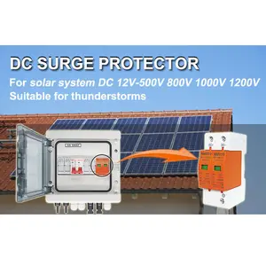 Grosir T2 20ka 40ka 60ka 800v 1000v DC 3 fase perlindungan gelombang perangkat Thunder SPD pelindung tegangan lonjakan daya