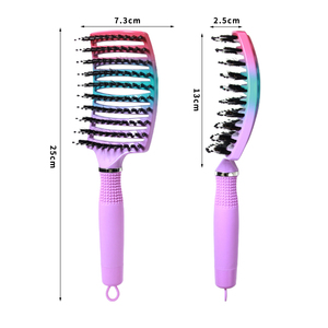 <span class=keywords><strong>Brosse</strong></span> à <span class=keywords><strong>cheveux</strong></span> démêlante incurvée et ventilée en poils <span class=keywords><strong>de</strong></span> <span class=keywords><strong>sanglier</strong></span>, personnalisable avec logo, pour usage domestique - Product Image 2
