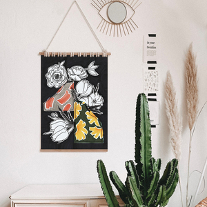 Póster de Lienzo Original <span class=keywords><strong>con</strong></span> Impresiones Cálidas y Acuáticas, Estilo Boho Ecléctico Abstracto, <span class=keywords><strong>con</strong></span> Diseño Floral, para Decoración de Paredes de Salas de Estar - Product Image 3